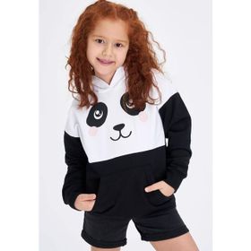 DeFacto 223297196 Mavi Çocuk Yazı Baskılı Erkek Çocuk Sweatshirt