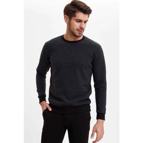 Defacto 225262831 Sarı Regular Fit Erkek Sweatshirt