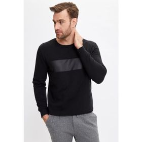 Defacto 225262831 Sarı Regular Fit Erkek Sweatshirt