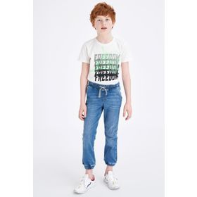 DeFacto 225796090 Mavi Erkek Çocuk Jogger Fit Jean Pantolon