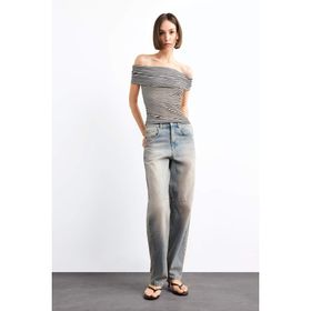 DeFacto 225998694 Mavi Kadın Baggy Fit Jean Pantolon