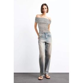 DeFacto 225998694 Mavi Kadın Baggy Fit Jean Pantolon