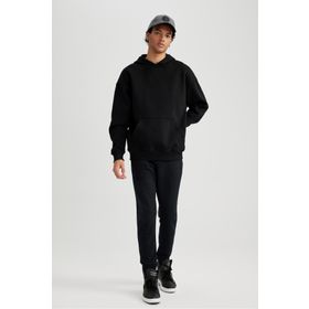 DeFacto A4387AX23AUBK81 Slim Fit Fermuar Cepli Esnek Paça Erkek Eşofman Altı