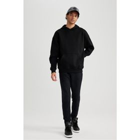 DeFacto A4387AX23AUBK81 Slim Fit Fermuar Cepli Esnek Paça Erkek Eşofman Altı