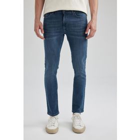 DeFacto A6943AX23AUNM84 Erkek Carlo Skinny Fit Ekstra Dar Kalıp Normal Bel Ekstra Dar Paça Jean Pantolon