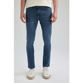 DeFacto A6943AX23AUNM84 Erkek Carlo Skinny Fit Ekstra Dar Kalıp Normal Bel Ekstra Dar Paça Jean Pantolon