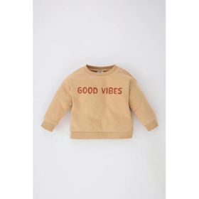 DeFacto A7391A523AU Slogan Baskılı Erkek Çocuk Sweatshirt