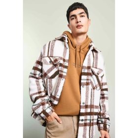 DeFacto A7988AX23WN Ekru-ER139 Relax Fit Polo Yaka Erkek Gömlek Ceket