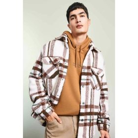 DeFacto A7988AX23WN Ekru-ER139 Relax Fit Polo Yaka Erkek Gömlek Ceket