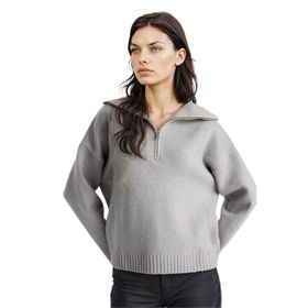 Defacto A8180AX25WN GR253 Gri Oversize Triko Kadın Kazak