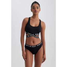 DeFacto A8335AX23HSBK81 Siyah Fall in Love Regular Fit Bikini Altı