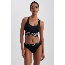 DeFacto A8335AX23HSBK81 Siyah Fall in Love Regular Fit Bikini Altı