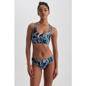 DeFacto A9463AX23HS Siyah-BK81 Fall in Love Regular Fit Batik Bayan Bikini Altı