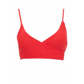 DeFacto B0387AX23HSRD197 Kırmızı Fall in Love Regular Fit Bikini Üstü