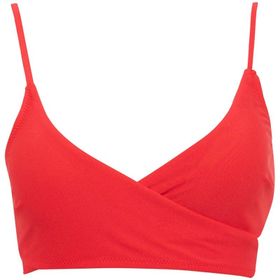 DeFacto B0387AX23HSRD197 Kırmızı Fall in Love Regular Fit Bikini Üstü