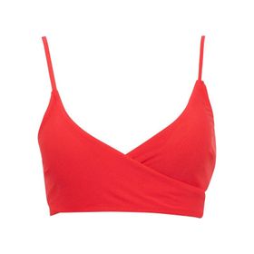 DeFacto B0387AX23HSRD197 Kırmızı Fall in Love Regular Fit Bikini Üstü
