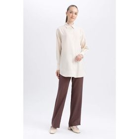DeFacto B1548AX23HS Kahve-BN166 Relax Fit Bayan Pantolon