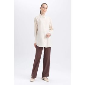 DeFacto B1548AX23HS Kahve-BN166 Relax Fit Bayan Pantolon