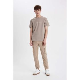 DeFacto B3585AX23AU Bej-BG185 Kargo Cepli Jogger Erkek Pantolon
