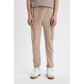 DeFacto B3585AX23AU Bej-BG185 Kargo Cepli Jogger Erkek Pantolon