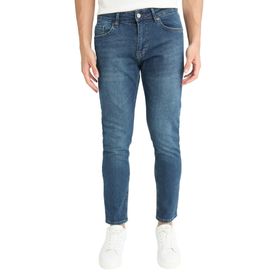 DeFacto B4539AX23AU NM40 Mavi Pedro Slim Fit Dar Kalıp Normal Bel Dar Paça Erkek Jean Pantolon