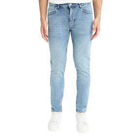 DeFacto B4539AX23AU NM40 Mavi Pedro Slim Fit Dar Kalıp Normal Bel Dar Paça Erkek Jean Pantolon