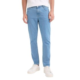 DeFacto B4539AX23AU NM40 Mavi Pedro Slim Fit Dar Kalıp Normal Bel Dar Paça Erkek Jean Pantolon