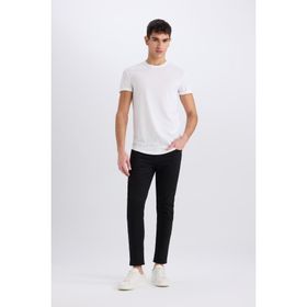 DeFacto B4541AX23AU Mavi Carlo Skinny Fit Ekstra Dar Kalıp Normal Bel Ekstra Dar Paça Erkek Jean Pantolon