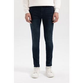 DeFacto B4541AX23AU Mavi Carlo Skinny Fit Ekstra Dar Kalıp Normal Bel Ekstra Dar Paça Erkek Jean Pantolon