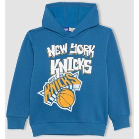 DeFacto B4793A823WN Erkek Çocuk NBA New York Knicks Kapüşonlu Kalın Sweatshirt