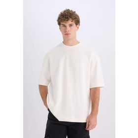 DeFacto B4844AX23WN Loose Fit Bisiklet Yaka Erkek T-shirt