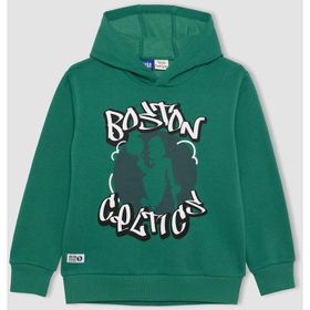 DeFacto B4909A823WN Erkek Çocuk NBA Boston Celtics Kapüşonlu Kalın Sweatshirt