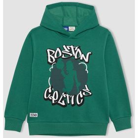 DeFacto B4909A823WN Erkek Çocuk NBA Boston Celtics Kapüşonlu Kalın Sweatshirt