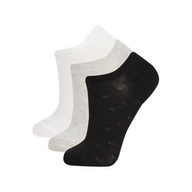 DeFacto B5224AXNS Kadın 3'lü Pamuklu Sneaker Çorap