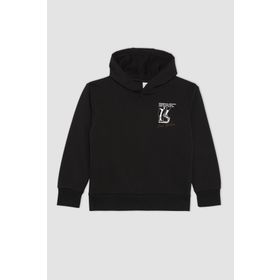 DeFacto B5945A823WN Erkek Çocuk Kapüşonlu Baskılı Kalın Sweatshirt