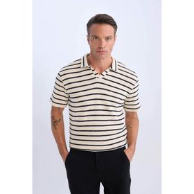DeFacto B6532AX/ER238 Ekru Erkek T-shirt