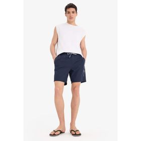 DeFacto B7255AX25HS Lacivert-NV256 Erkek Regular Fit File Astarlı Kısa Boy Deniz Şortu