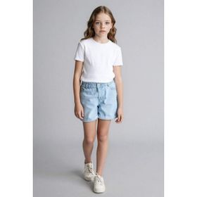 DeFacto B8113A826SM Mavi-NM39 Paperbag Jean Kız Çocuk Şort