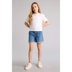 DeFacto B8113A826SM Mavi-NM63 Paperbag Jean Kız Çocuk Şort