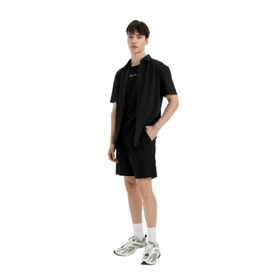 DeFacto B8673AX25SM Siyah-BK81 Erkek Pamuk Slim Fit Dar Kesim Cepli Basic Düz Şort