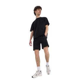 DeFacto B8674AX24SM Siyah-BK81 Erkek Slim Fit Dar Kesim Dar Paça Basic Düz Şort