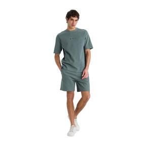 DeFacto B8792AX25SM Yeşil-GN1019 Erkek Regular Fit Düz Paça Cepli Basic Düz Şort