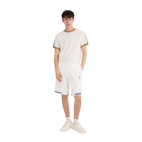 DeFacto B8794AX25SM Ekru Erkek Regular Fit Baskılı Düz Paça Şort