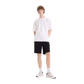 DeFacto B8796AX25SM Siyah-BK81 Erkek Regular Fit Dokulu Düz Paça Kargo Cepli Basic Düz Şort