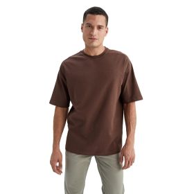 DeFacto BN497 Oversize Fit Bisiklet Yaka Basic Kısa Kollu Tişört