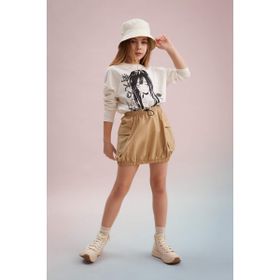 Defacto C0125A824SPBG395 Kız Çocuk Poplin Etek