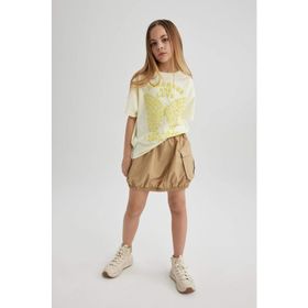 Defacto C0125A824SPBG395 Kız Çocuk Poplin Etek