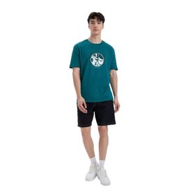 DeFacto C1808AX24SM Siyah-BK81 Erkek Relax Fit Paraşüt Bermuda Şort