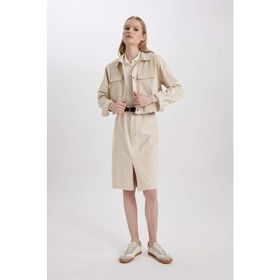 Defacto C2588ax24spbg286 Normal Bel Gabardin Midi Etek