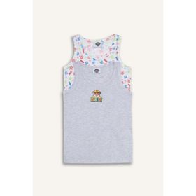 DeFacto C2900A826SP Gri Melanj Paw Patrol Lisanslı Desenli 2'li Erkek Çocuk Atlet